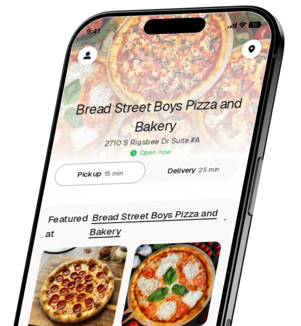 Bread Street Boys Pizza and Bakery app preview