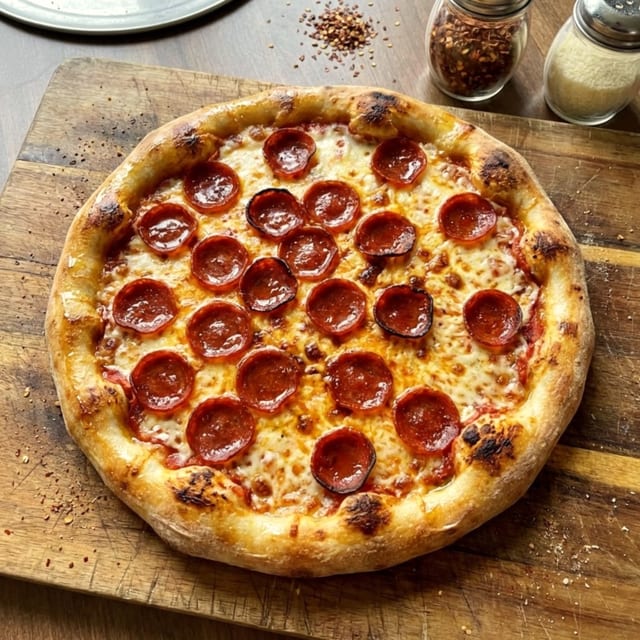 Halal Pepperoni Pizza.